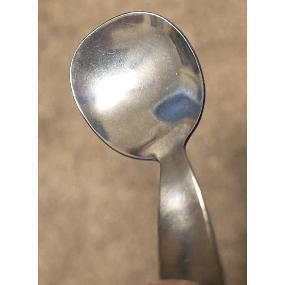 Set of 3 Sugar or Sauce Spoons Silver-plated